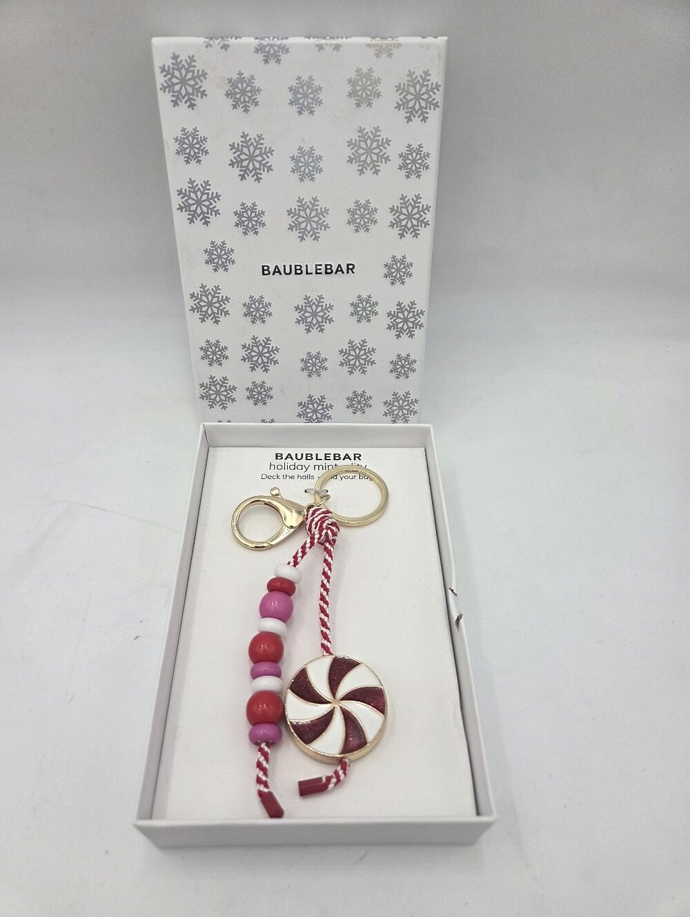 Baublebar Peppermint Bead Keychain Purse Charm